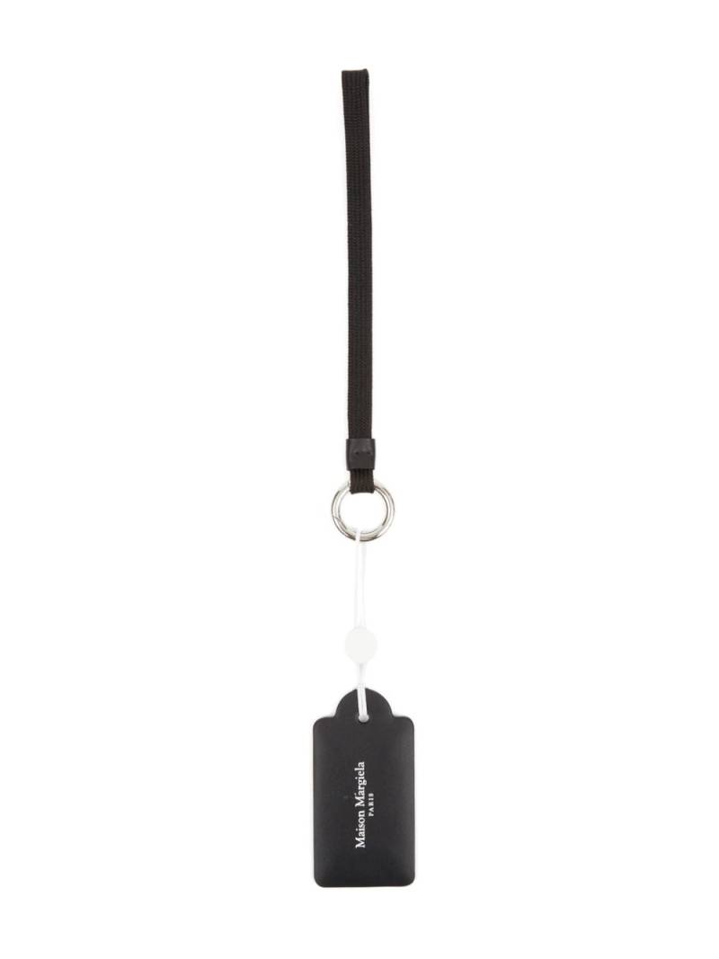 Maison Margiela four-stitch leather keyring - Black von Maison Margiela