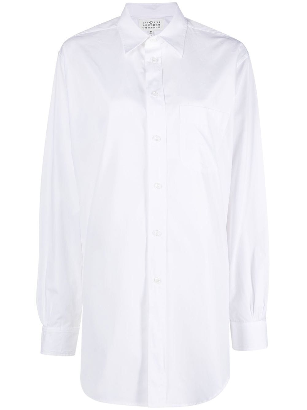 Maison Margiela longline poplin shirt - White von Maison Margiela