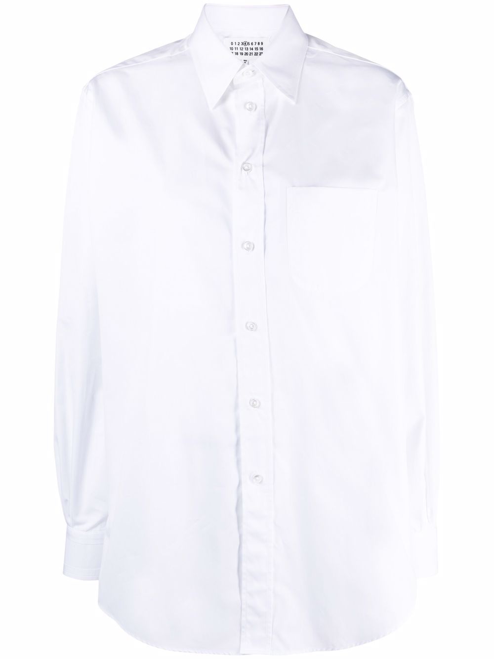 Maison Margiela long-sleeve plain organic cotton shirt - White von Maison Margiela