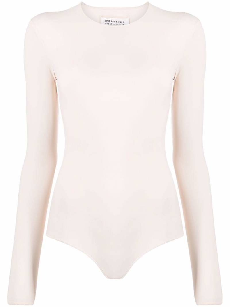 Maison Margiela round-neck jersey bodysuit - Neutrals von Maison Margiela