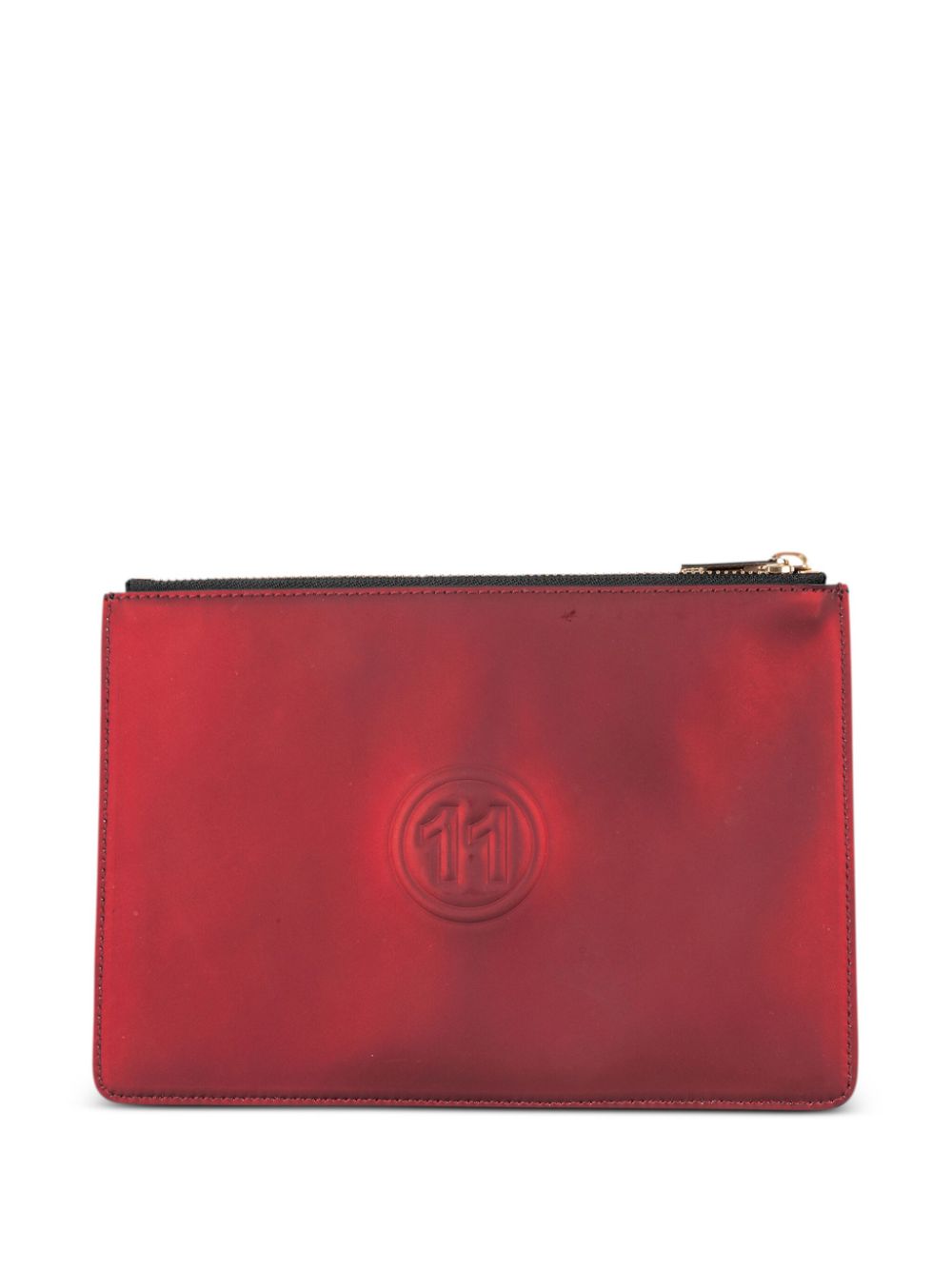 Maison Margiela metallic leather clutch - Red von Maison Margiela