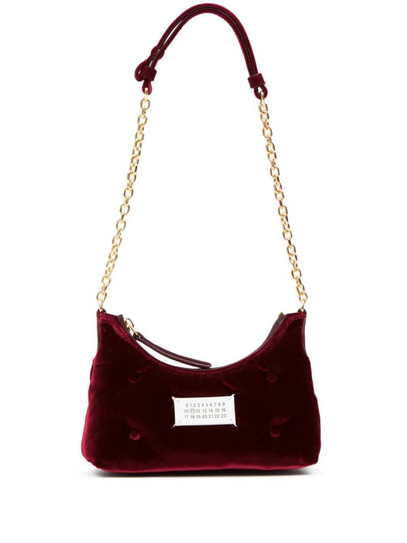 Maison Margiela micro Glam Slam velvet shoulder bag - Red von Maison Margiela