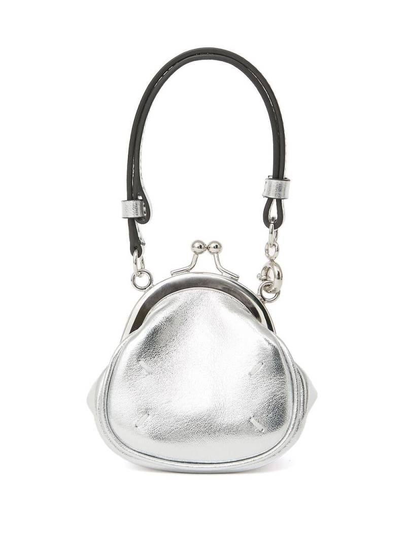 Maison Margiela micro metallic clutch bag - Silver von Maison Margiela