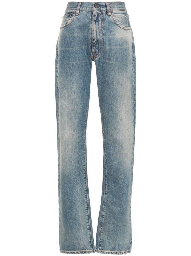 Maison Margiela distressed straight-leg jeans - Blue von Maison Margiela