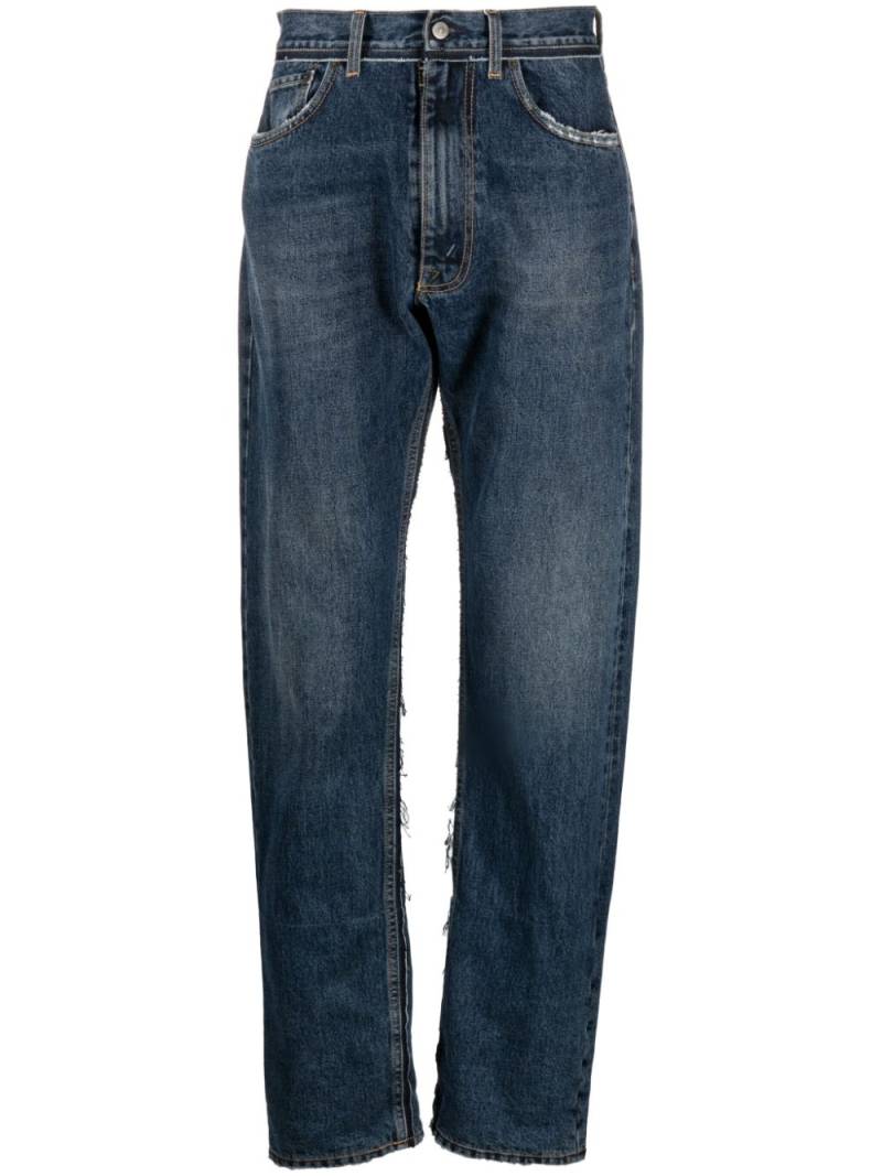 Maison Margiela x Pendleton yoke-detail tapered jeans - Blue von Maison Margiela