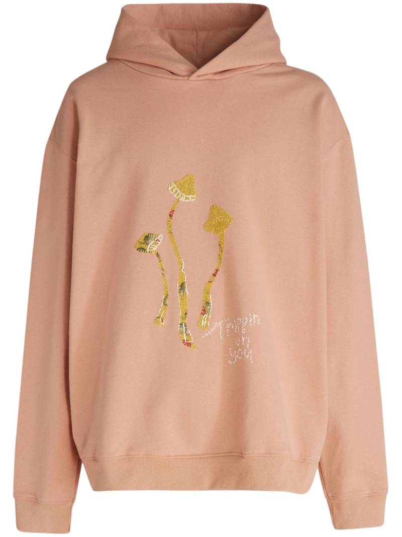 Maison Margiela mushroom-embroidered hoodie - Pink von Maison Margiela