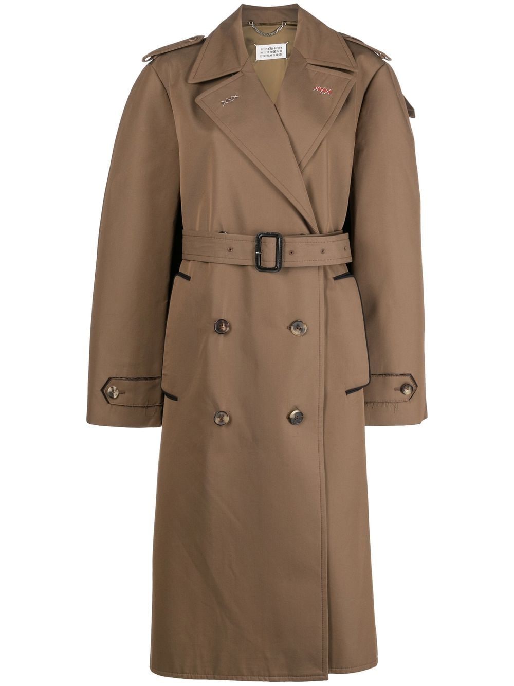 Maison Margiela organic-cotton trench coat - Brown von Maison Margiela