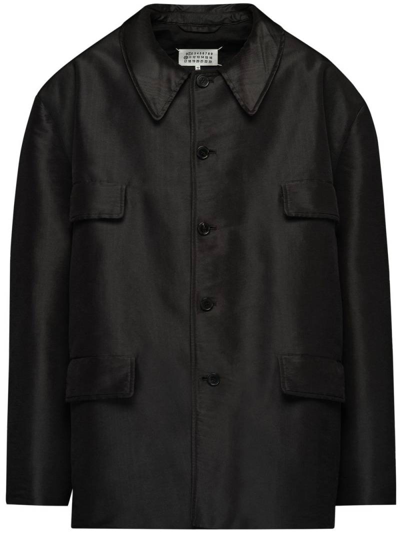 Maison Margiela moiré-effect single-breasted jacket - Black von Maison Margiela