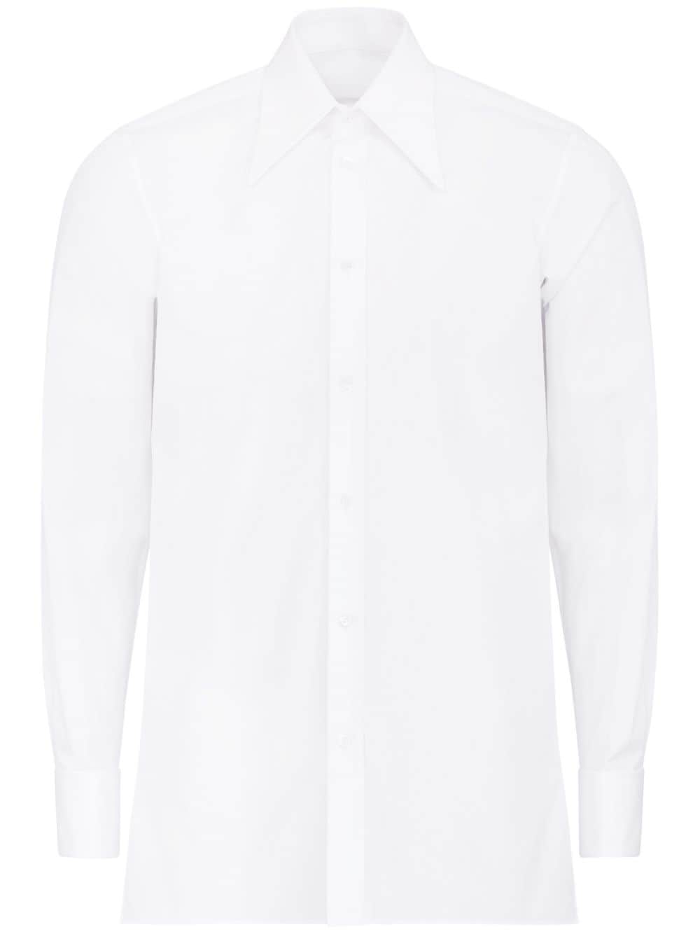 Maison Margiela pointed-collar cotton shirt - White von Maison Margiela