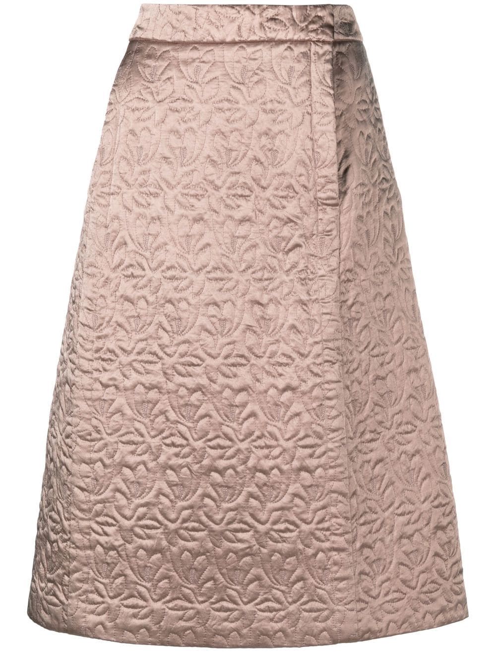 Maison Margiela quilted satin midi skirt - Neutrals von Maison Margiela