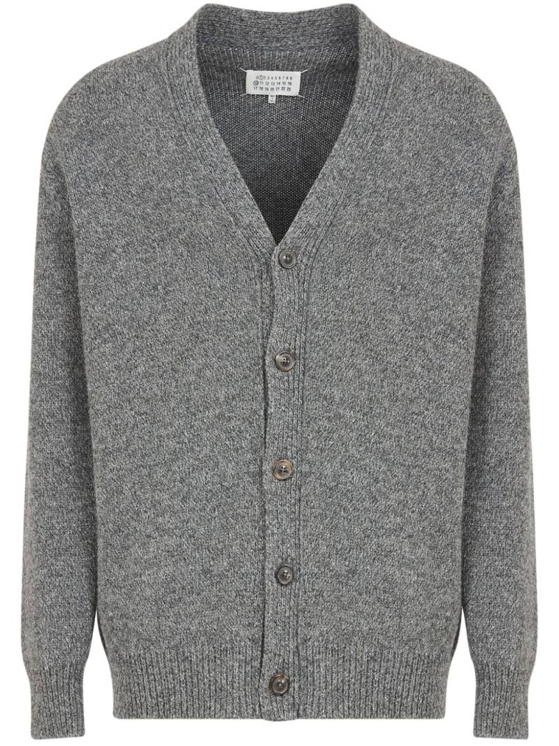 Maison Margiela ribbed-edge wool cardigan - Grey von Maison Margiela