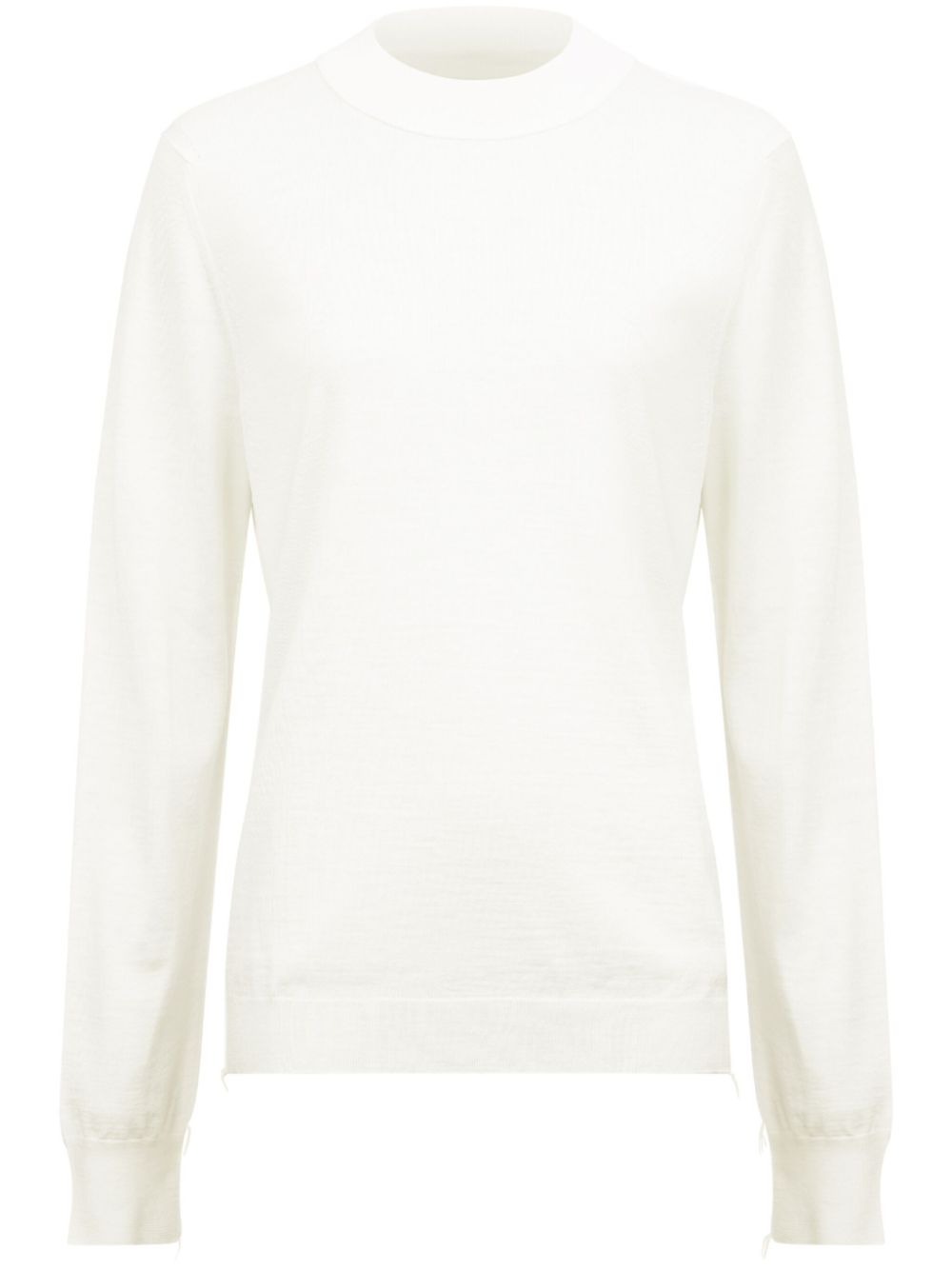 Maison Margiela ribbed-edge wool sweater - White von Maison Margiela