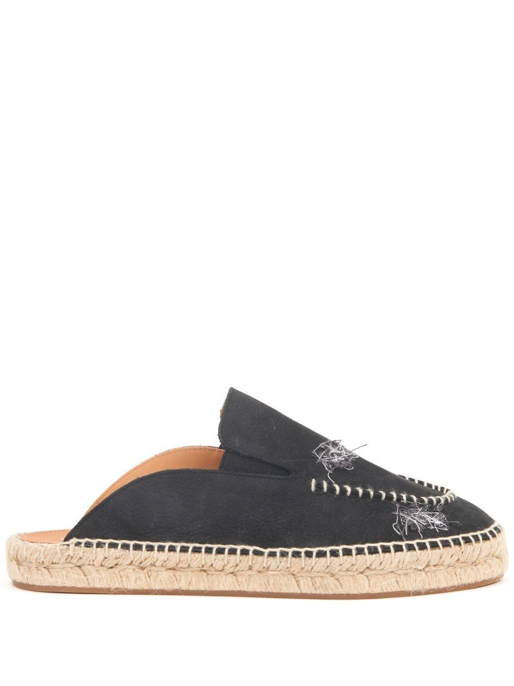 Maison Margiela embroidered espadrille mules - Black von Maison Margiela