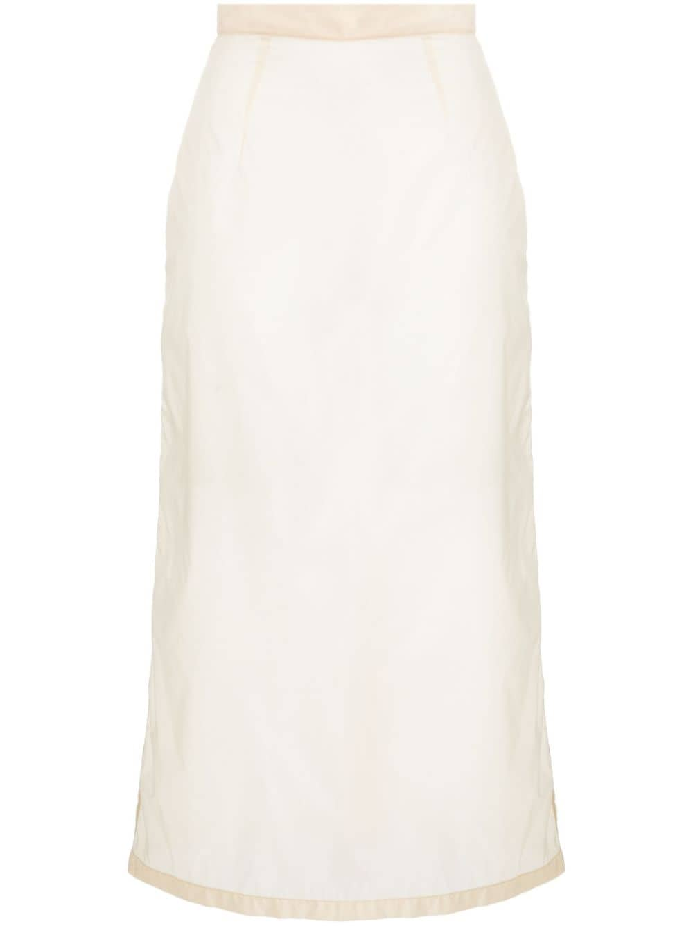 Maison Margiela semi-sheered high-waisted skirt - Neutrals von Maison Margiela