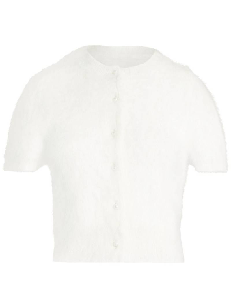 Maison Margiela short-sleeve cropped cardigan - White von Maison Margiela