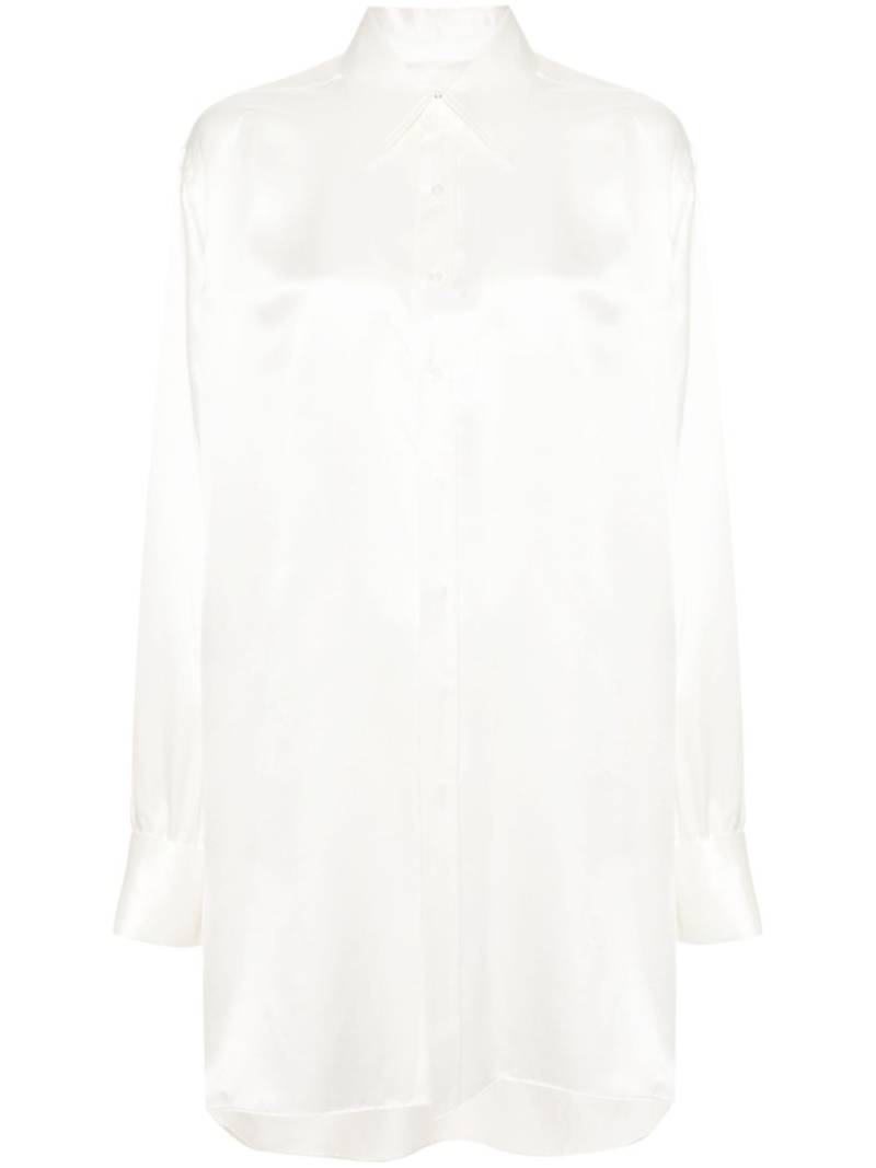 Maison Margiela silk satin shirt - White von Maison Margiela