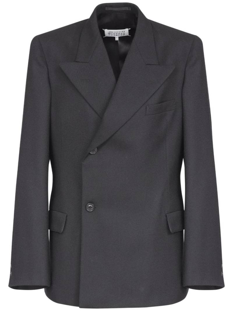 Maison Margiela single-breasted wool blazer - Black von Maison Margiela