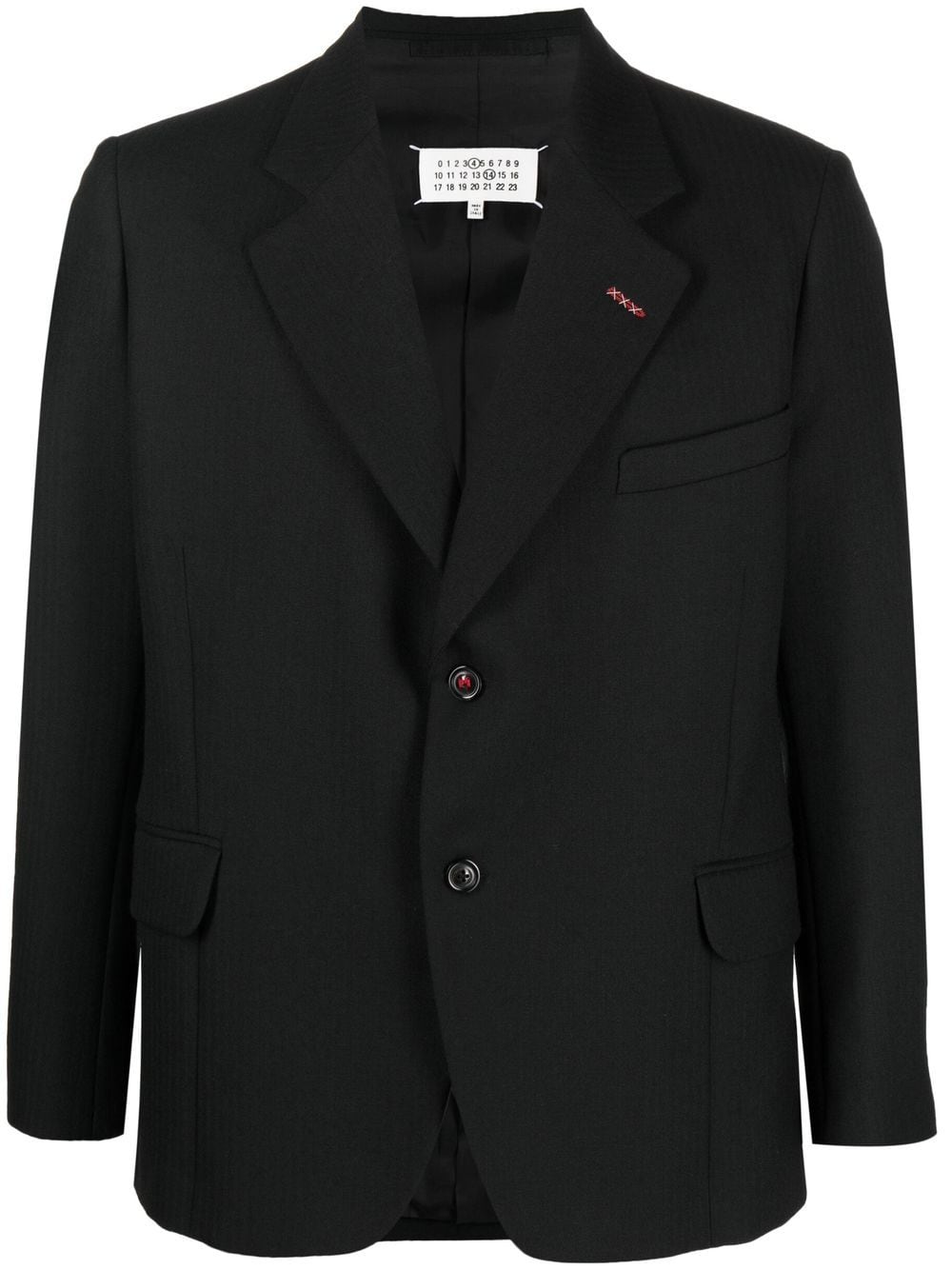 Maison Margiela single-breasted wool blazer - Black von Maison Margiela