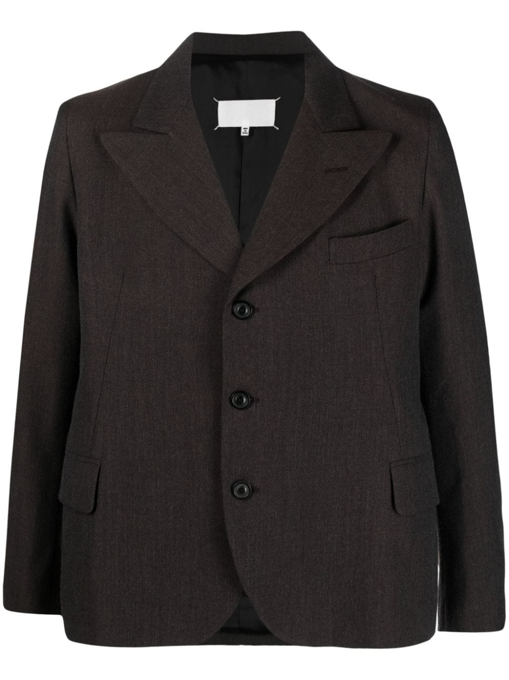 Maison Margiela single-breasted wool blazer - Brown von Maison Margiela