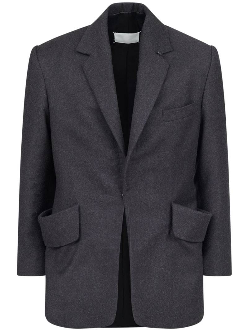 Maison Margiela single-breasted wool blazer - Grey von Maison Margiela