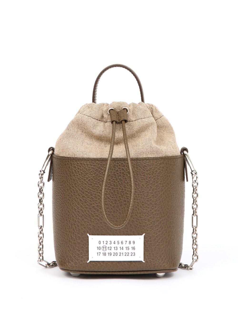 Maison Margiela small 5AC grained leather bucket bag - Brown von Maison Margiela