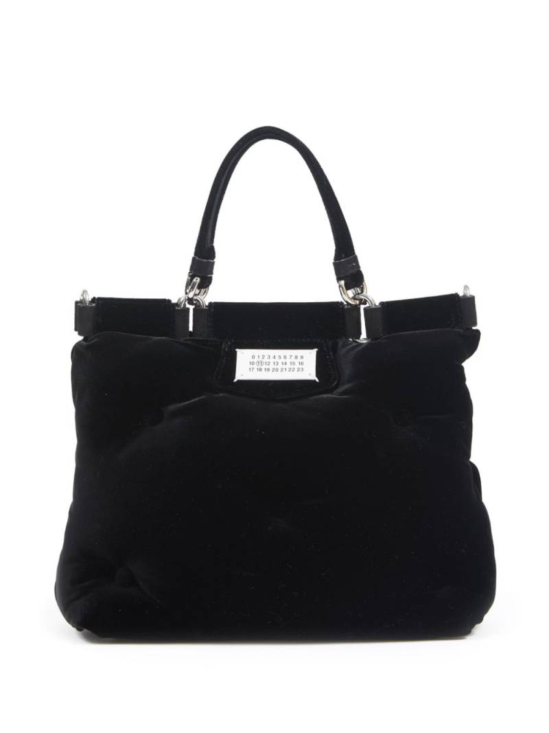 Maison Margiela small Glam Slam velvet tote bag - Black von Maison Margiela