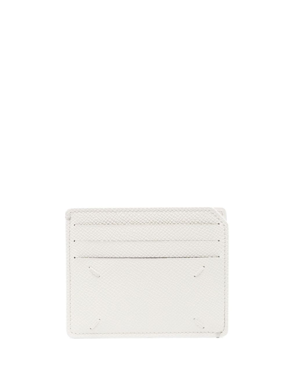 Maison Margiela small four-stitch card holder - White von Maison Margiela