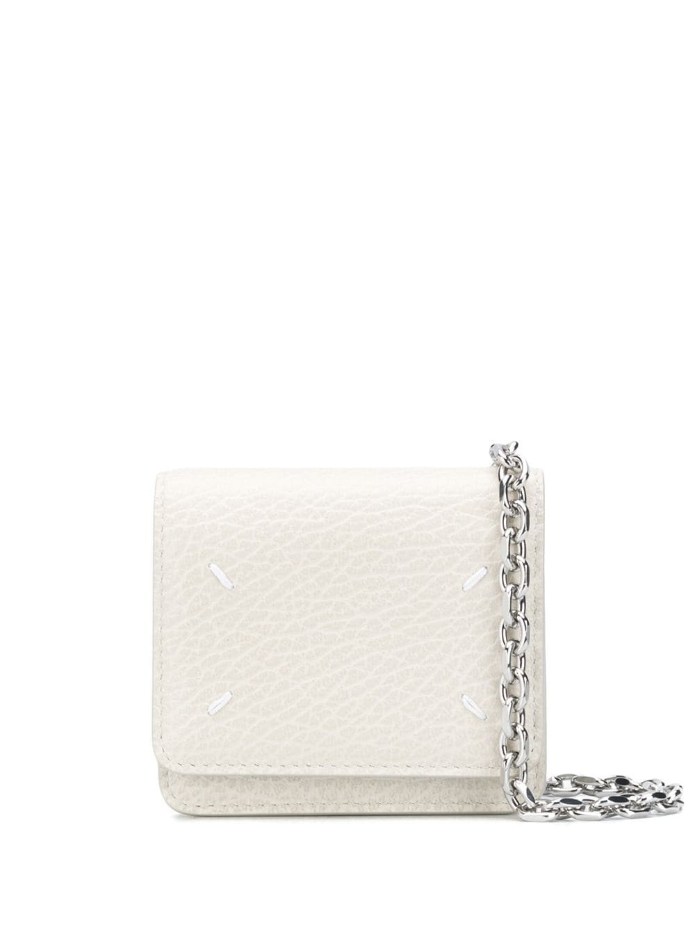 Maison Margiela small four-stitch wallet-on-chain - Grey von Maison Margiela