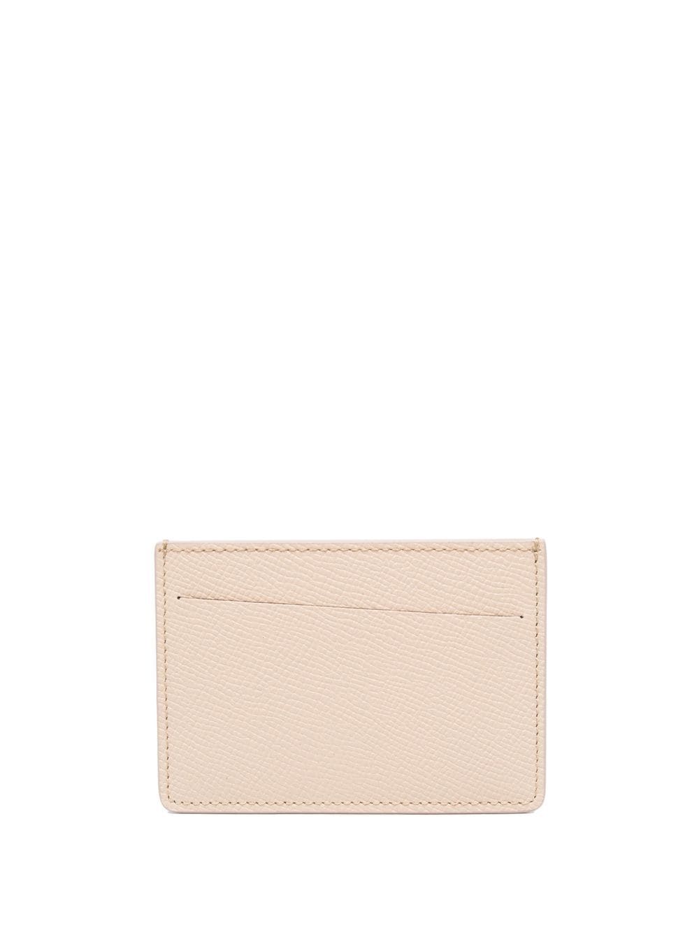 Maison Margiela small leather card holder - Neutrals von Maison Margiela