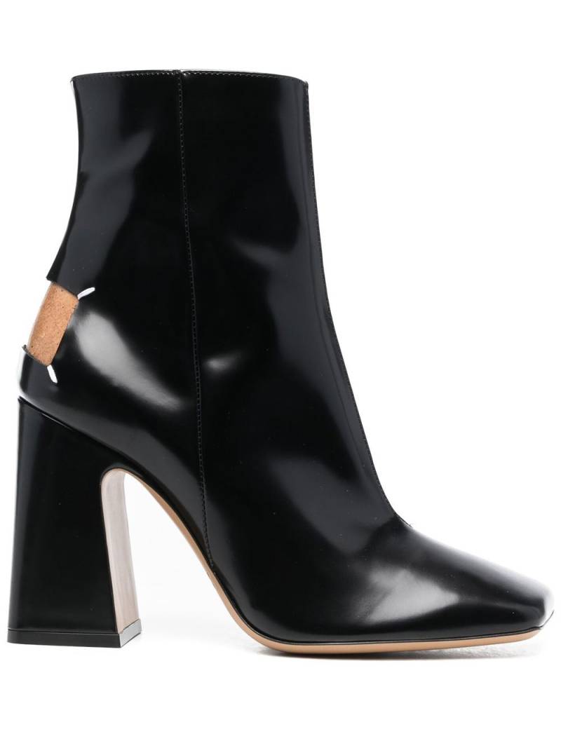 Maison Margiela Décortiqué 100mm four-stitch boots - Black von Maison Margiela