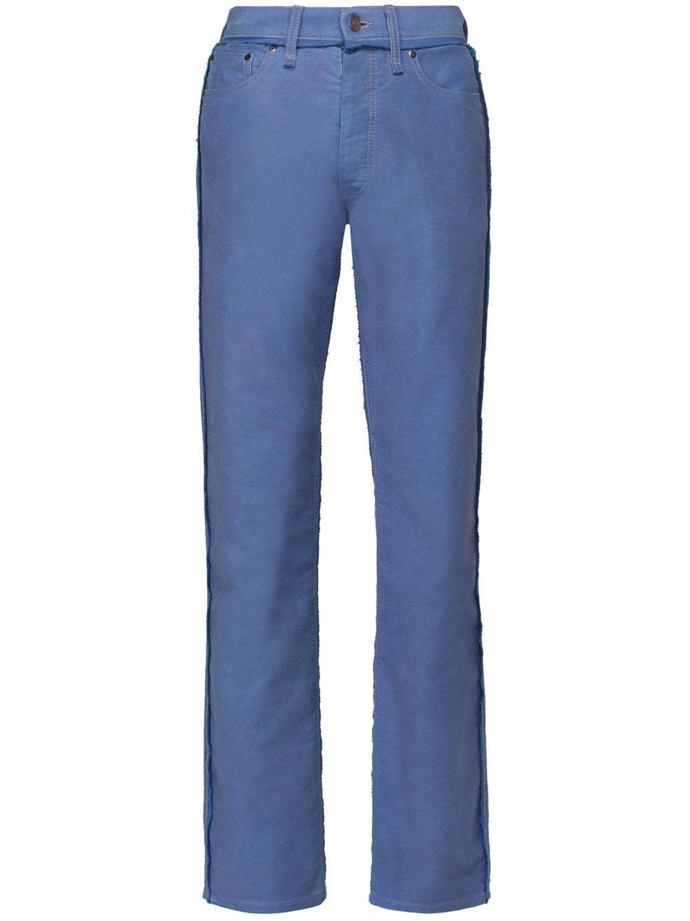 Maison Margiela straight-leg cotton trousers - Blue von Maison Margiela