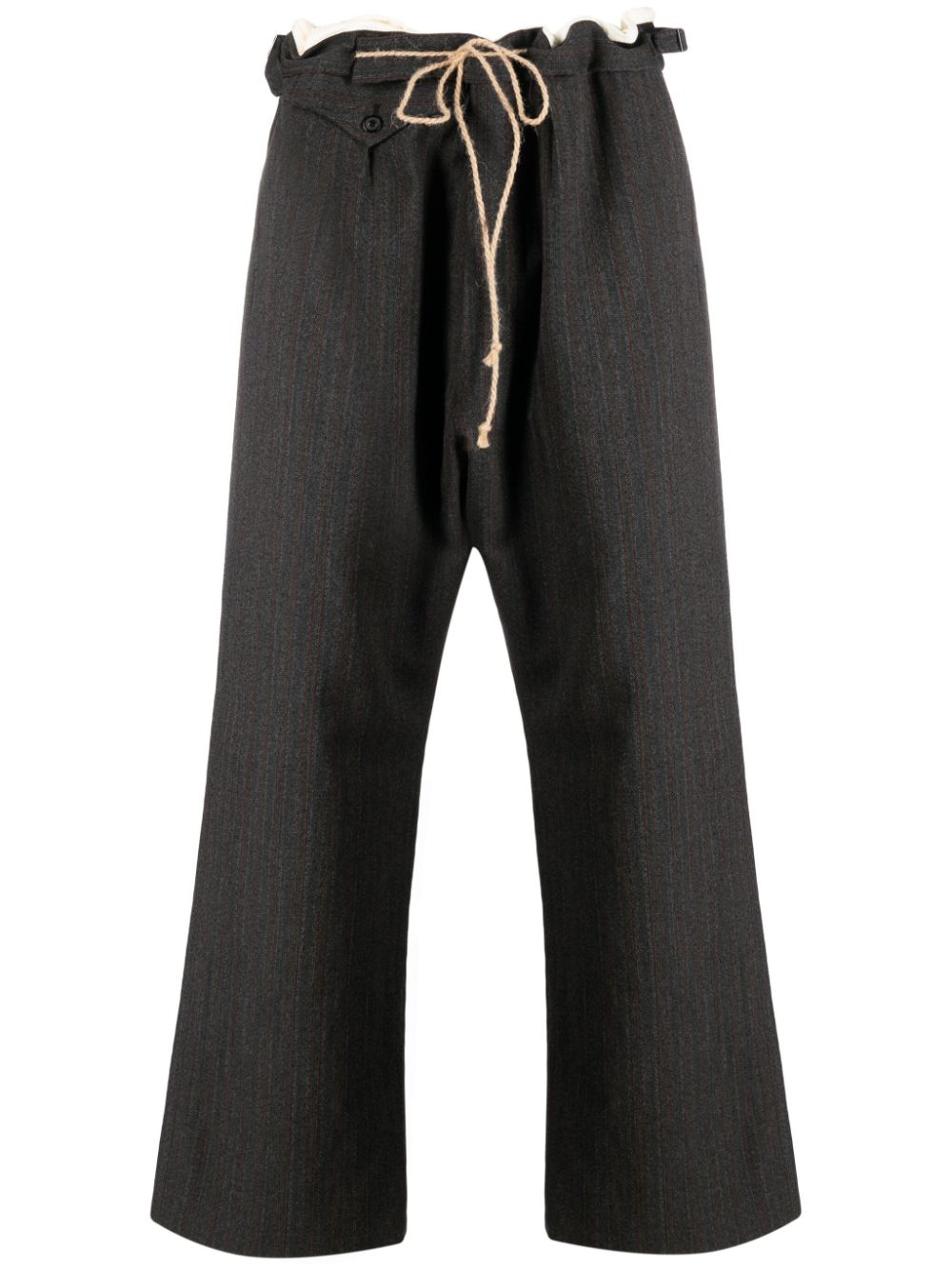 Maison Margiela stripe-pattern wool trousers - Grey von Maison Margiela