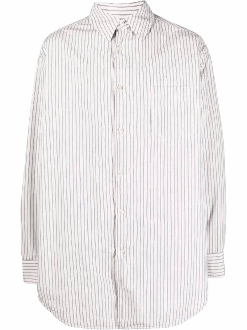 Maison Margiela stripe-print padded shirt - White von Maison Margiela