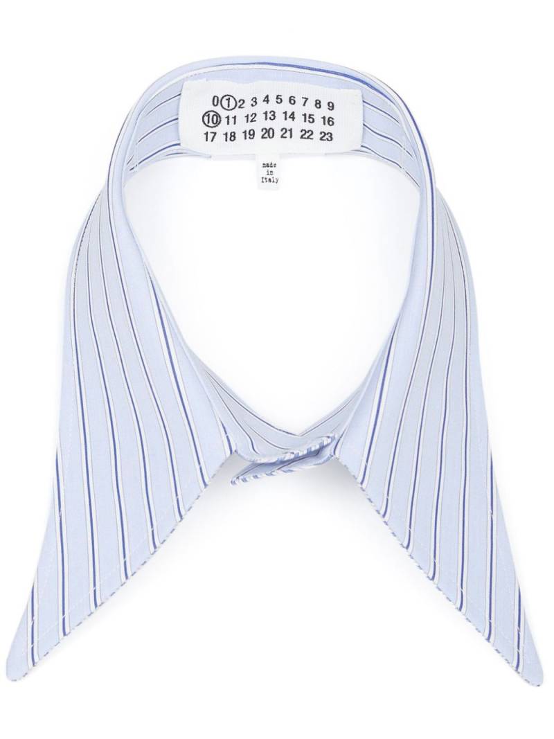 Maison Margiela striped cotton shirt collar - Blue von Maison Margiela