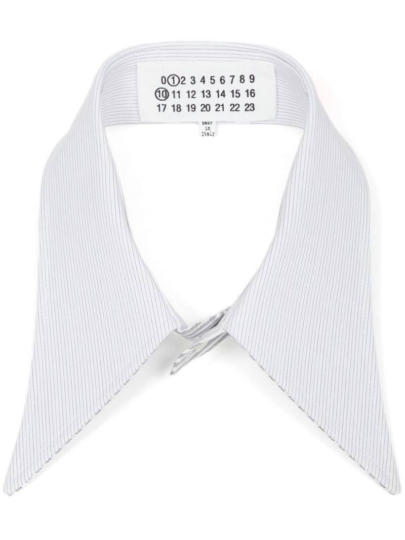 Maison Margiela striped cotton shirt collar - Grey von Maison Margiela