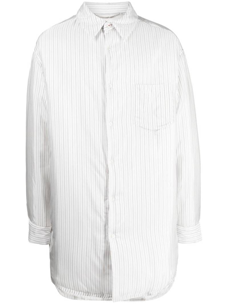 Maison Margiela striped padded shirt - White von Maison Margiela