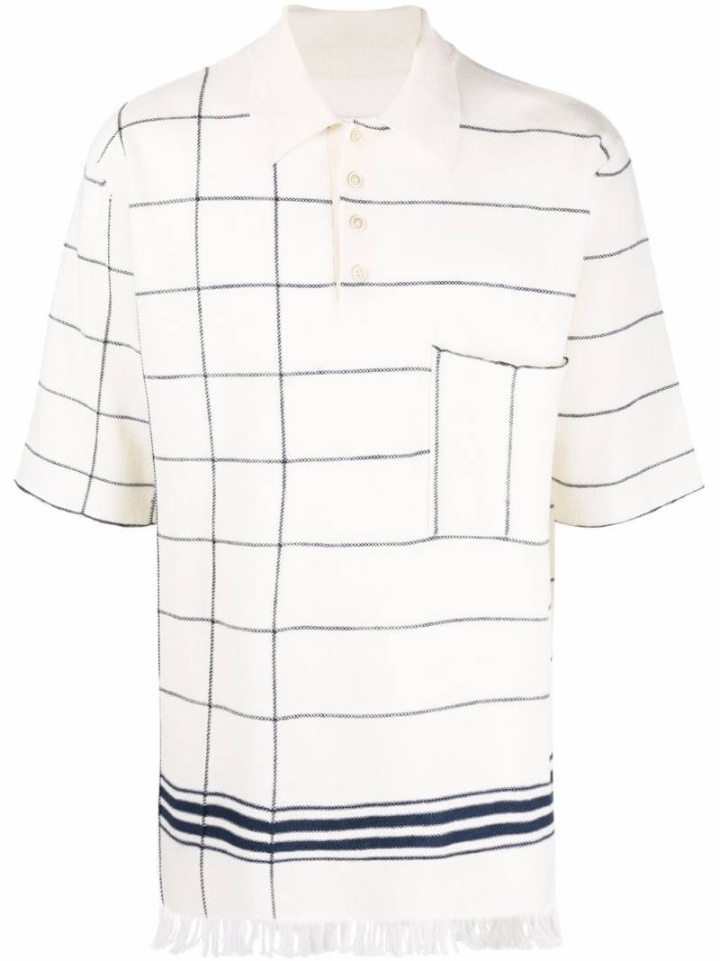 Maison Margiela striped polo shirt - Neutrals von Maison Margiela