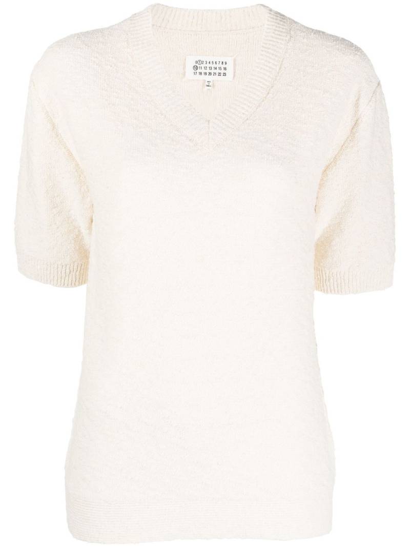 Maison Margiela Nostalgic bouclé-knit jumper - Neutrals von Maison Margiela