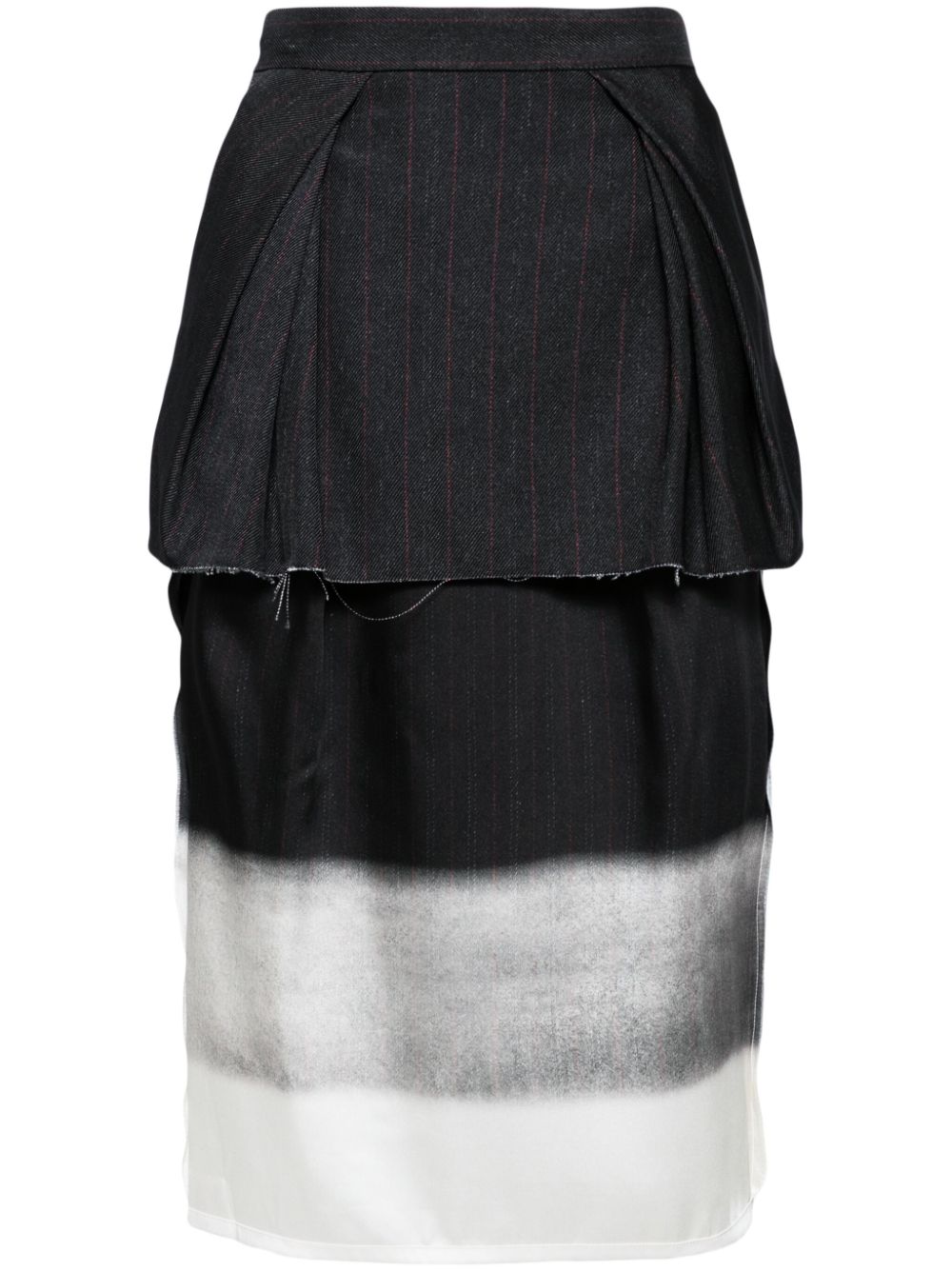 Maison Margiela trompe l'oeil layered skirt - Blue von Maison Margiela