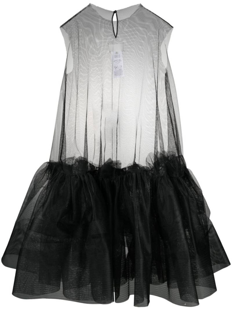 Maison Margiela flounced tulle minidress - Black von Maison Margiela