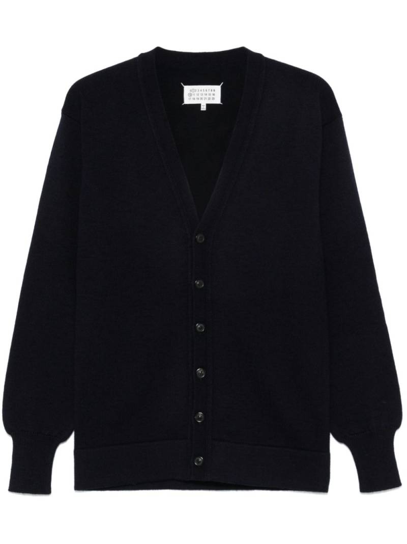 Maison Margiela virgin-wool knitted cardigan - Blue von Maison Margiela