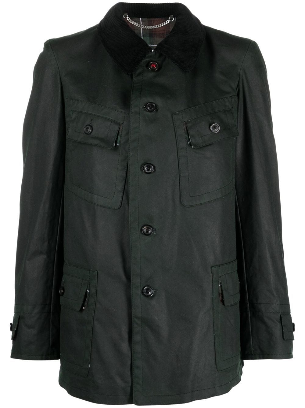 Maison Margiela waxed four-stitch field jacket - Green von Maison Margiela