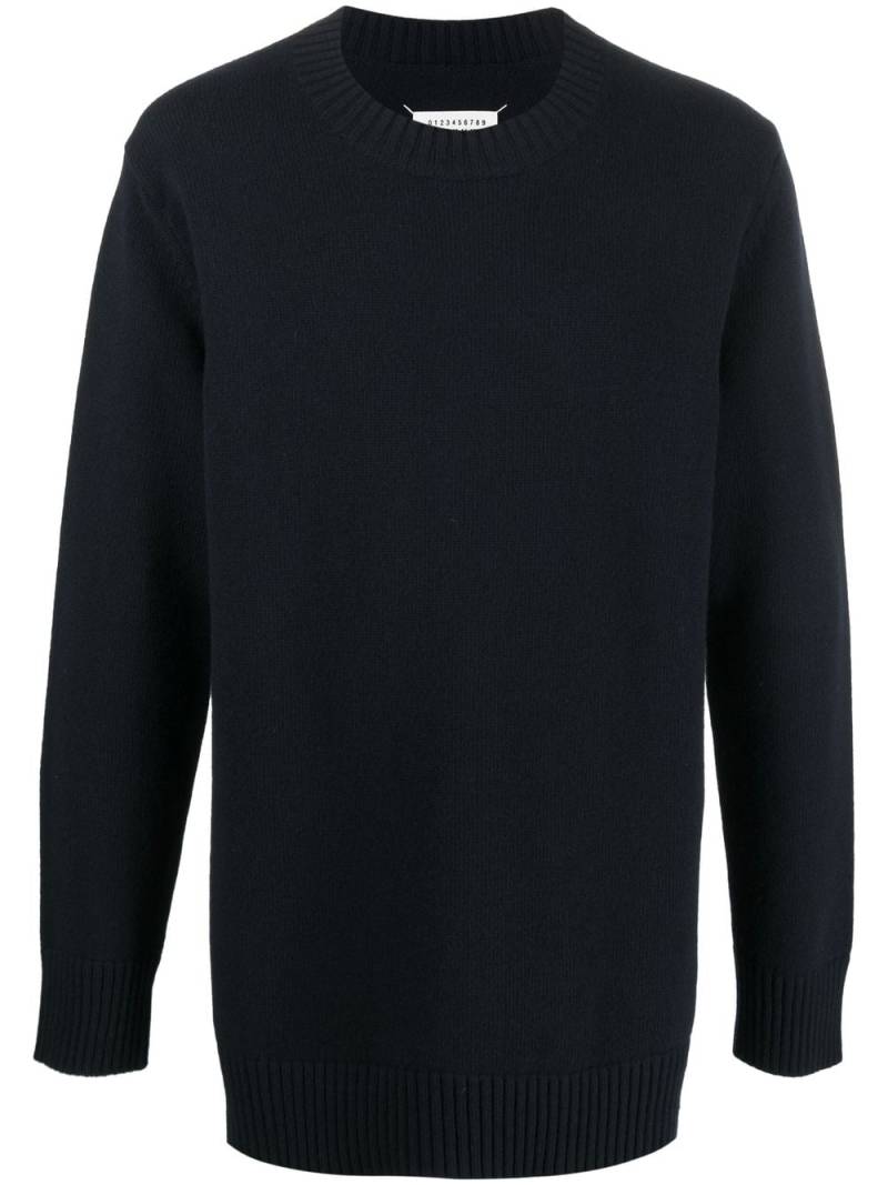 Maison Margiela wool crew-neck jumper - Blue von Maison Margiela