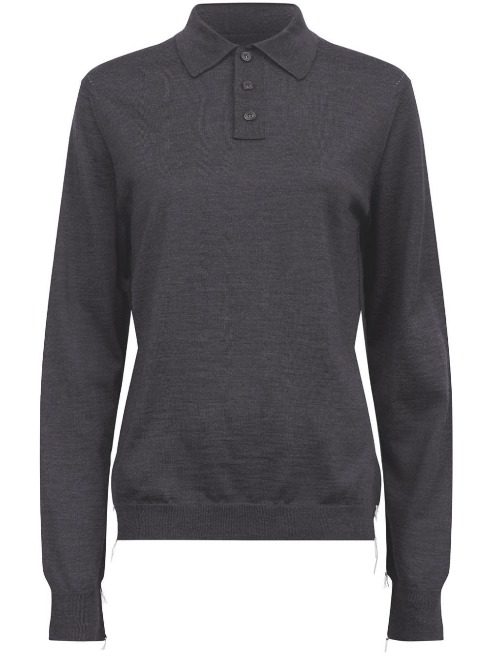 Maison Margiela wool polo jumper - Grey von Maison Margiela