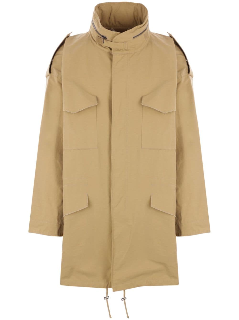 Maison Margiela zip-fastening oversized coat - Brown von Maison Margiela