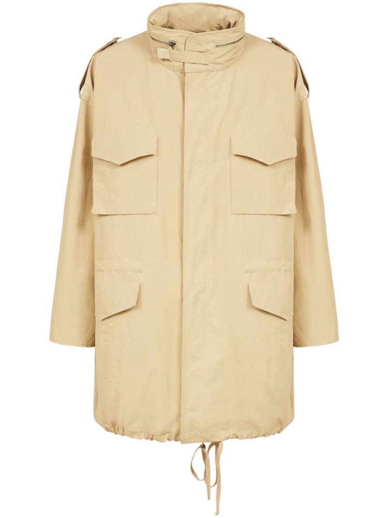 Maison Margiela zip-fastening oversized coat - Neutrals von Maison Margiela