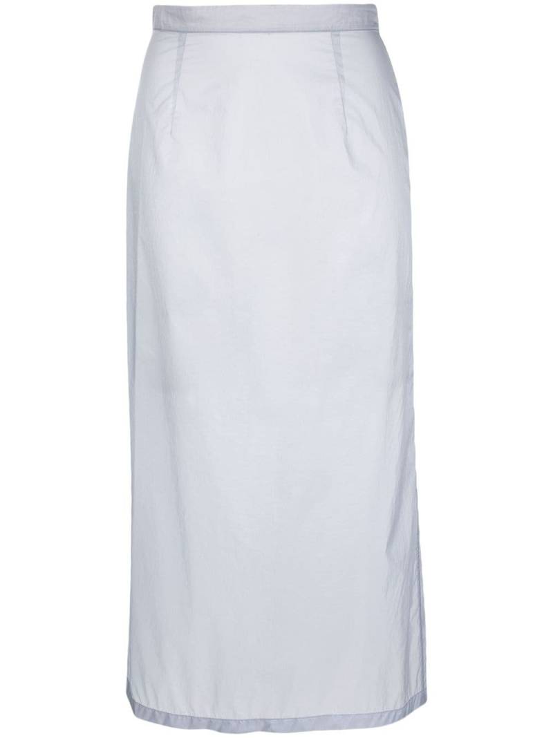 Maison Margiela zip-up midi skirt - Blue von Maison Margiela