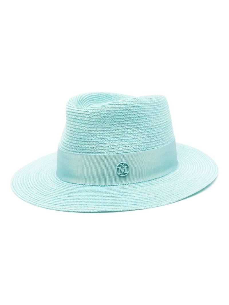 Maison Michel André interwoven fedora hat - Blue von Maison Michel