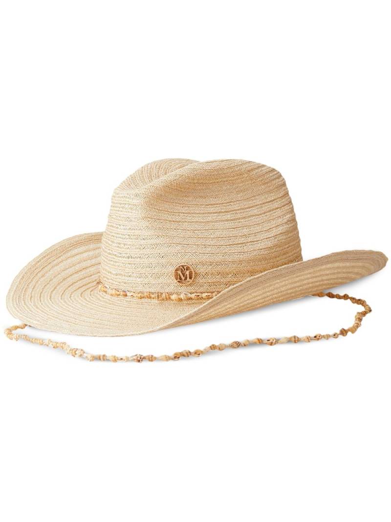 Maison Michel Austin straw fedora - Neutrals von Maison Michel