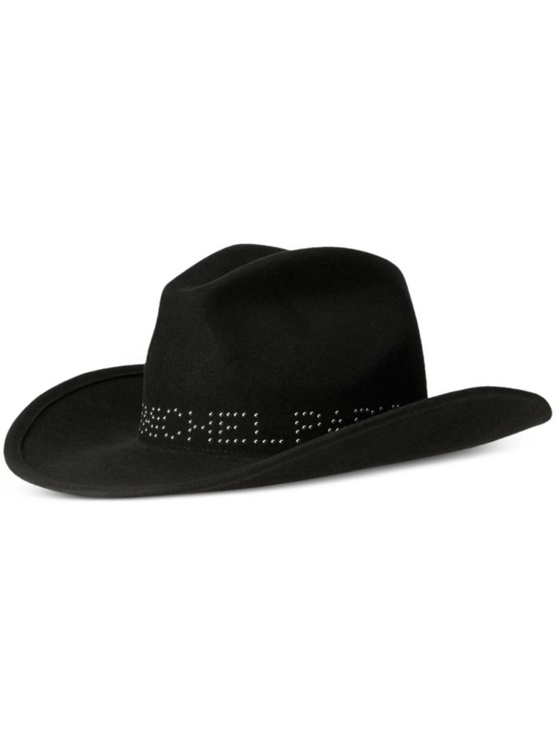 Maison Michel Austin studded-logo cowboy hat - Black von Maison Michel